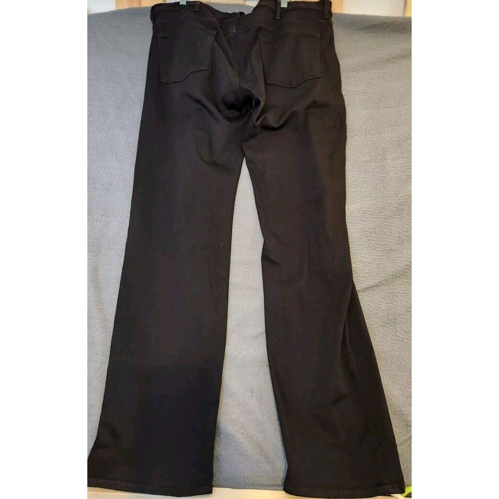 7 For All Mankind Luxe Jeans Mens 40x32 Black Wash‎ Slimmy Straight Fit Stretch - Picture 2 of 10